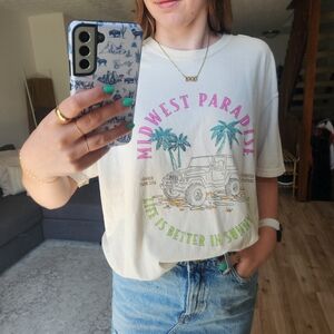 Midwest Paradise Cleveland Graphic Tee - Off White